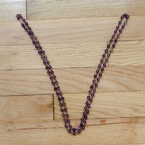 Long Purple Beaded Necklace